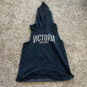Victoria secret sport racer back sleeveless workout hoodie